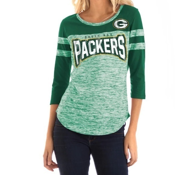 NFL Tops - Women's New Era Green‎ Bay Packers Tee